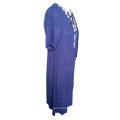 Summer Folk Style Blue Fashion Round Neck Charming Ladies Dress